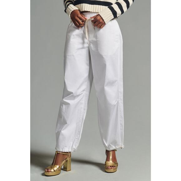 NWT Pilcro Low-Rise White Parachute Pants - Small - Picture 3 of 6